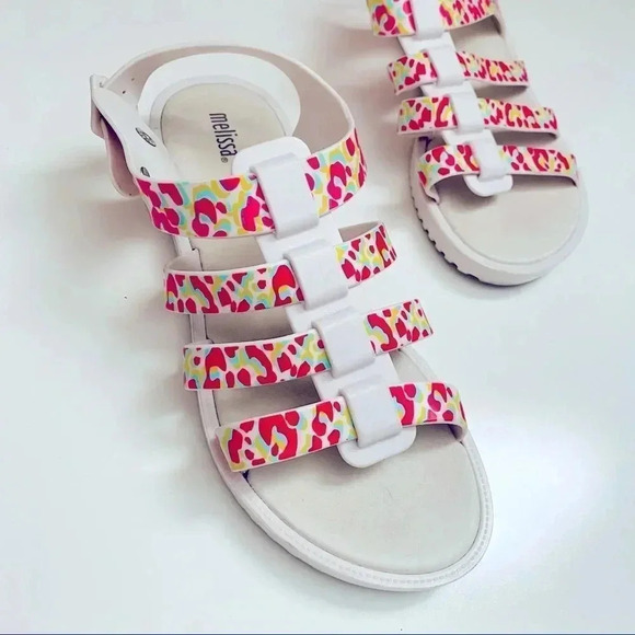 Melissa Rare Neon Leopard Sandals - Picture 1 of 7